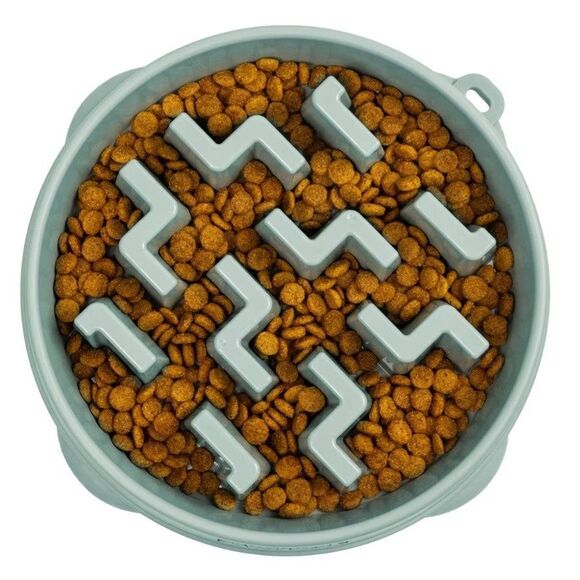 NWT Outward Hound Slo Bowl Sage Green LARGE Slow Feeder Anti Bloat Dog Bowl - Picture 3 of 10